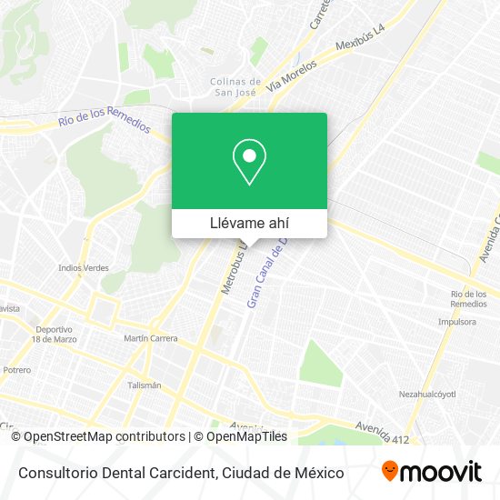 Mapa de Consultorio Dental Carcident