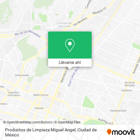 Mapa de Productos de Limpieza Miguel Angel