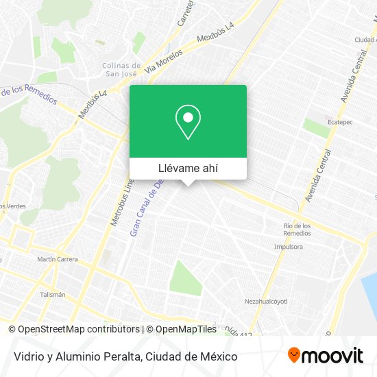 Mapa de Vidrio y Aluminio Peralta