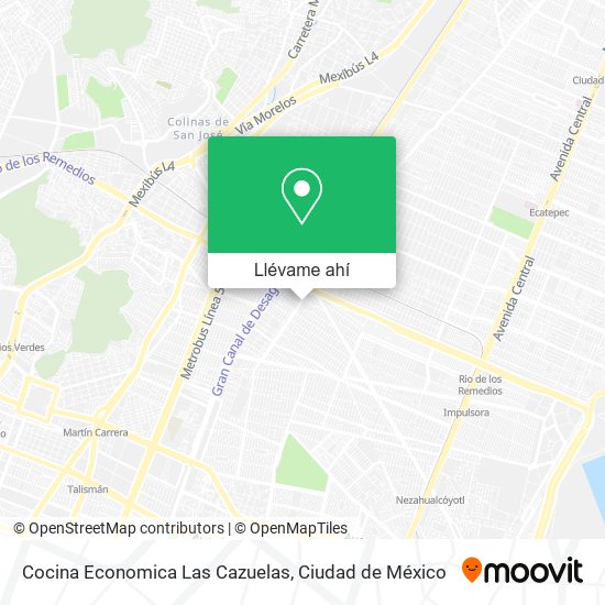 Mapa de Cocina Economica Las Cazuelas