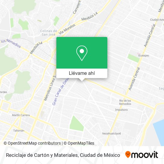 Mapa de Reciclaje de Cartón y Materiales