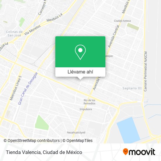 Mapa de Tienda Valencia