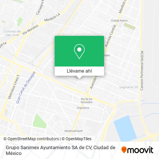 Mapa de Grupo Sanimex Ayuntamiento SA de CV
