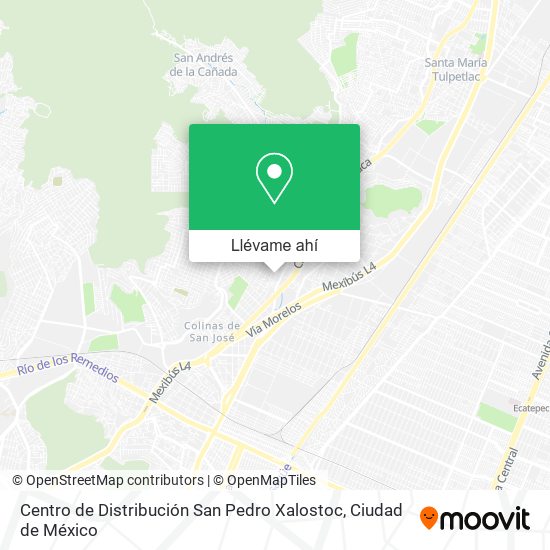 Mapa de Centro de Distribución San Pedro Xalostoc