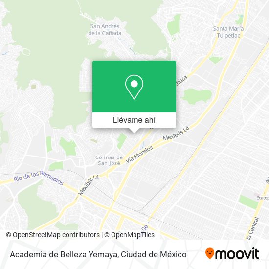 Mapa de Academia de Belleza Yemaya