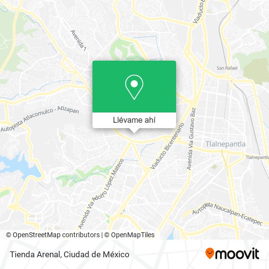 Mapa de Tienda Arenal