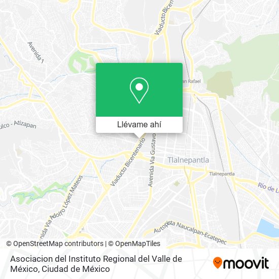 Mapa de Asociacion del Instituto Regional del Valle de México