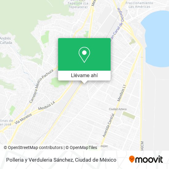 Mapa de Polleria y Verduleria Sánchez