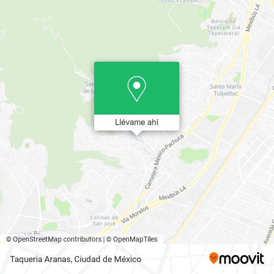 Mapa de Taqueria Aranas