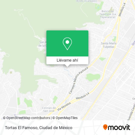 Mapa de Tortas El Famoso