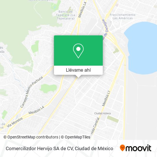 Mapa de Comercilizdor Hervijo SA de CV