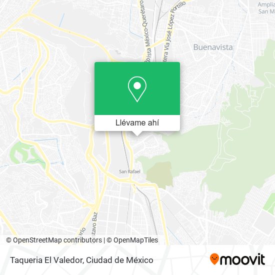 Mapa de Taqueria El Valedor