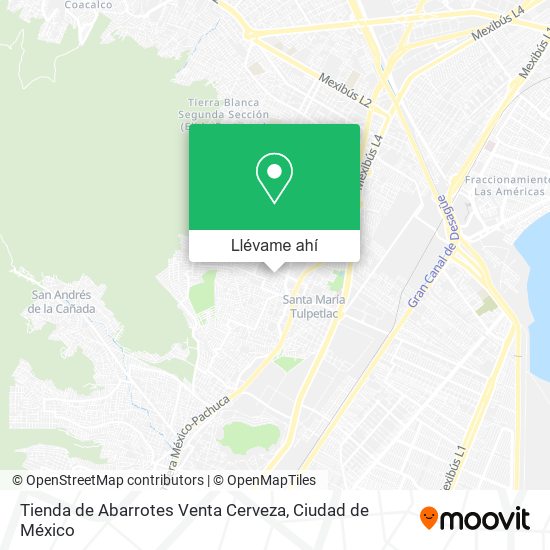 Mapa de Tienda de Abarrotes Venta Cerveza