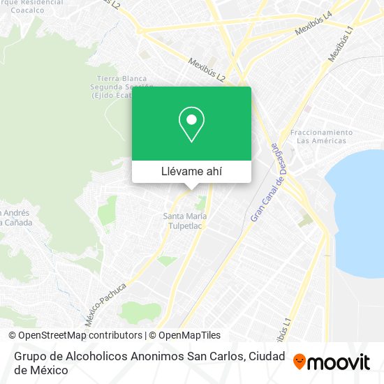 Mapa de Grupo de Alcoholicos Anonimos San Carlos