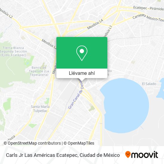 Mapa de Carls Jr Las Américas Ecatepec