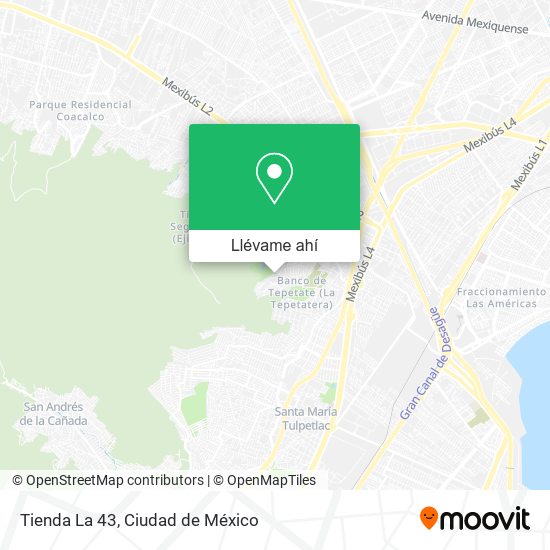 Mapa de Tienda La 43