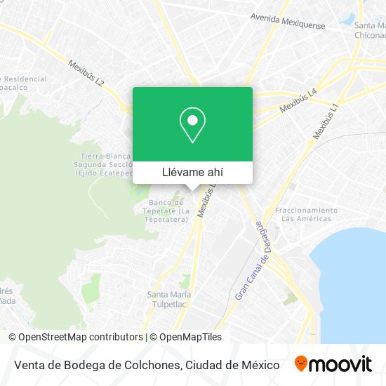 Mapa de Venta de Bodega de Colchones