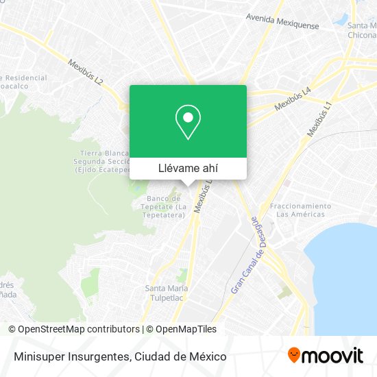 Mapa de Minisuper Insurgentes