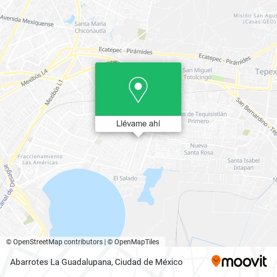 Mapa de Abarrotes La Guadalupana