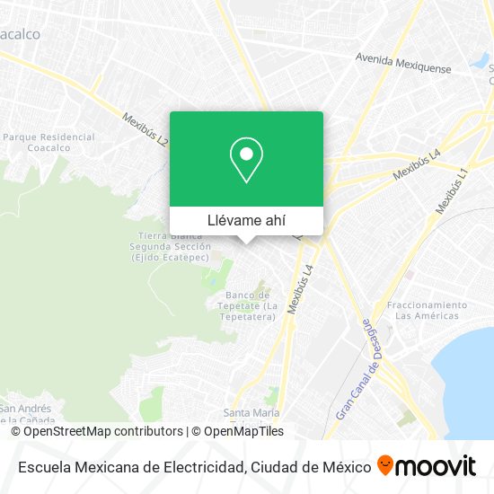 Mapa de Escuela Mexicana de Electricidad