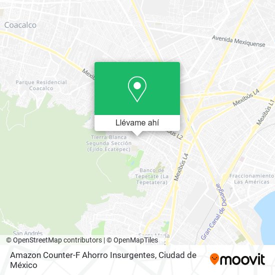 Mapa de Amazon Counter-F Ahorro Insurgentes