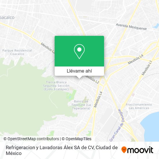 Mapa de Refrigeracion y Lavadoras Álex SA de CV