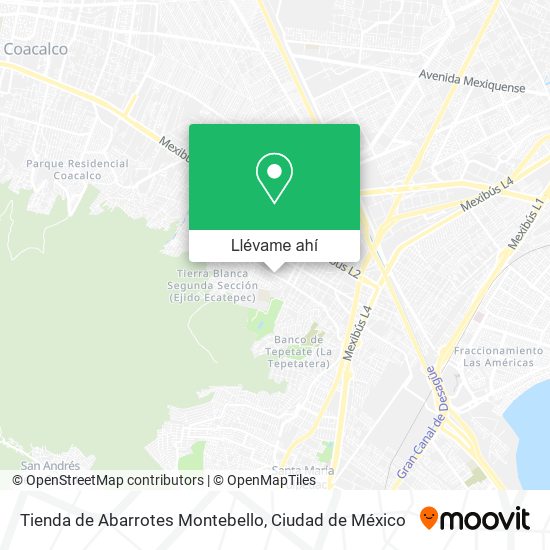 Mapa de Tienda de Abarrotes Montebello