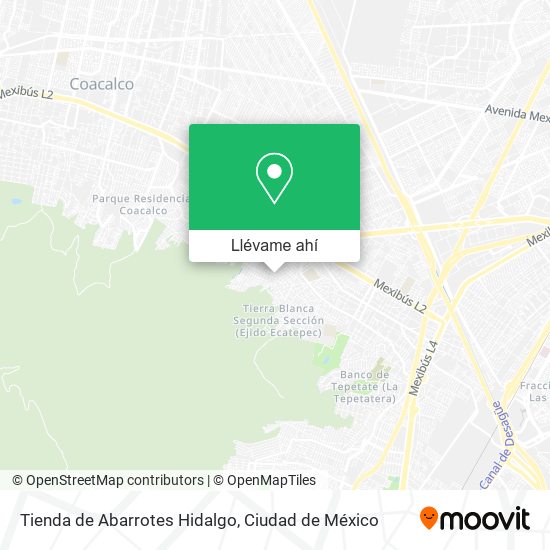 Mapa de Tienda de Abarrotes Hidalgo
