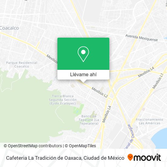 Mapa de Cafeteria La Tradición de Oaxaca
