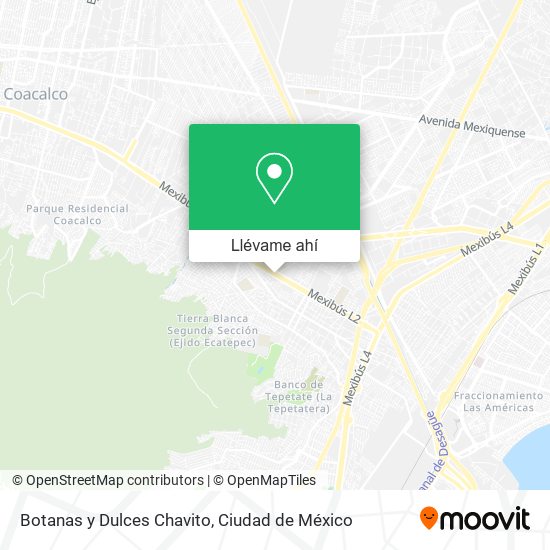 Mapa de Botanas y Dulces Chavito