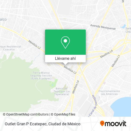 Mapa de Outlet Gran P Ecatepec