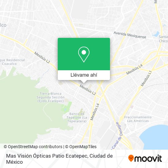 Mapa de Mas Visión Ópticas Patio Ecatepec
