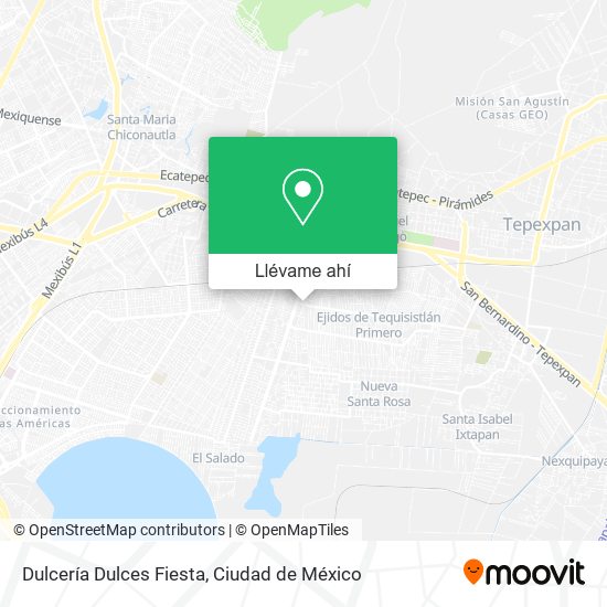 Mapa de Dulcería Dulces Fiesta