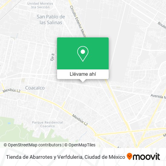 Mapa de Tienda de Abarrotes y Verfduleria