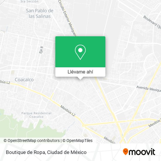 Mapa de Boutique de Ropa