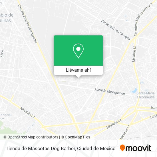 Mapa de Tienda de Mascotas Dog Barber