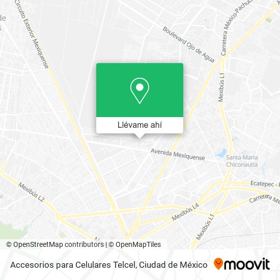 Mapa de Accesorios para Celulares Telcel