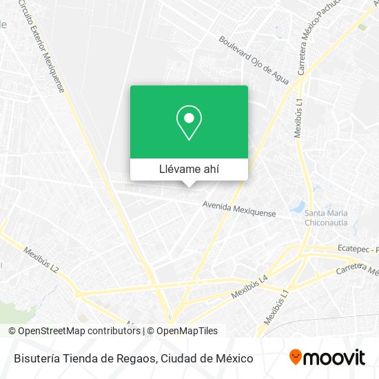 Mapa de Bisutería Tienda de Regaos