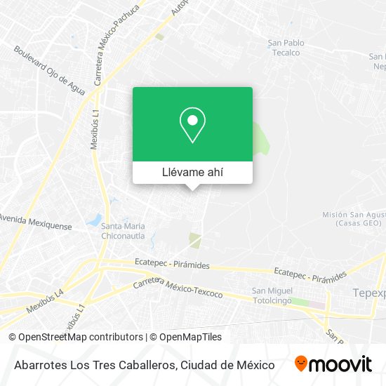 Mapa de Abarrotes Los Tres Caballeros