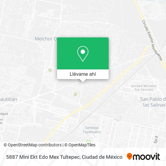 Mapa de 5887 Mini Ekt Edo Mex Tultepec
