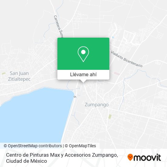 Mapa de Centro de Pinturas Max y Accesorios Zumpango