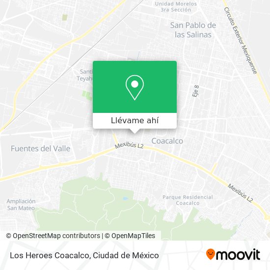 Mapa de Los Heroes Coacalco