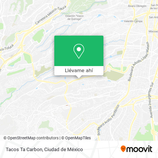 Mapa de Tacos Ta Carbon