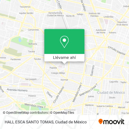 Mapa de HALL ESCA SANTO TOMAS