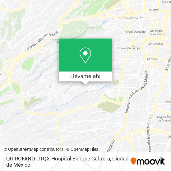 Mapa de QUIRÓFANO UTQX Hospital Enrique Cabrera