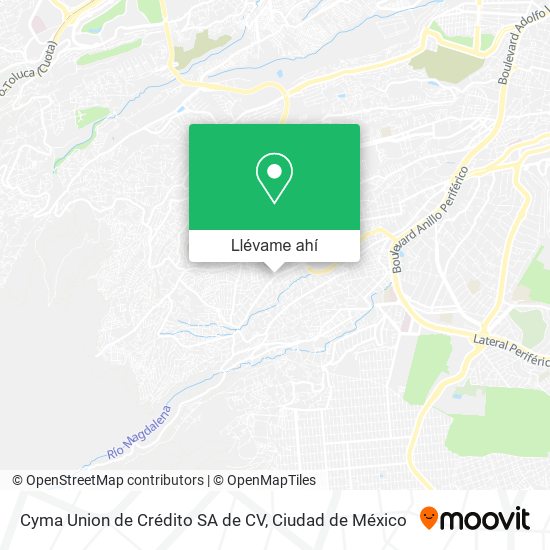 Mapa de Cyma Union de Crédito SA de CV