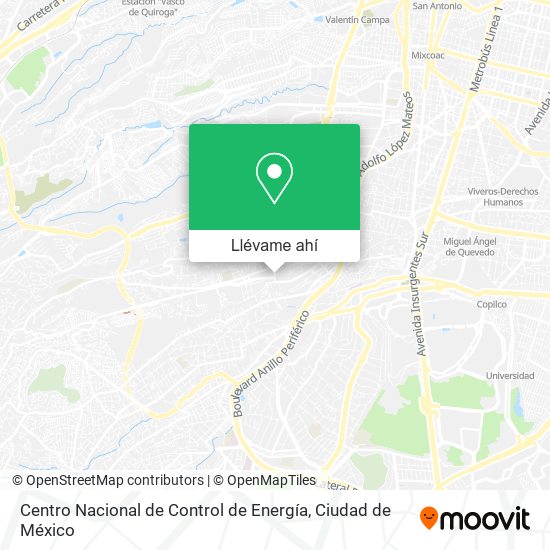 Mapa de Centro Nacional de Control de Energía