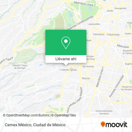 Mapa de Cemex México