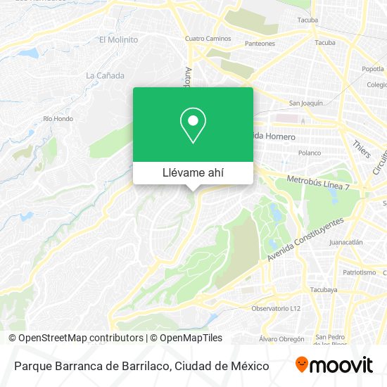 Mapa de Parque Barranca de Barrilaco