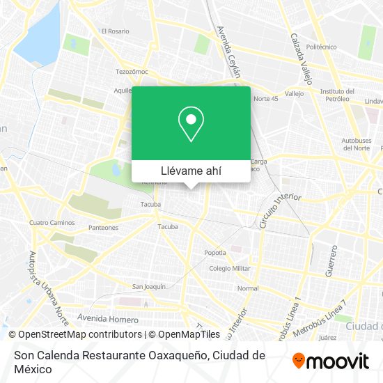 Mapa de Son Calenda Restaurante Oaxaqueño